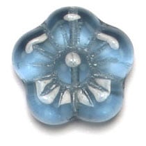 Glass Flower Bead 15mm Strung