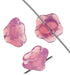 Glass Bead Flower Bell Button 8mm Pink Opal Strung