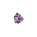 Glass Bead Flower Bell Button 6x8mm 2-Tone Purple Strung