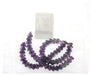 Glass Bead Flower Bell Button 6x8mm 2-Tone Purple Strung