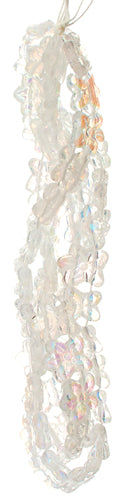 Glass Bead Flower 12x14mm Strung Transparent