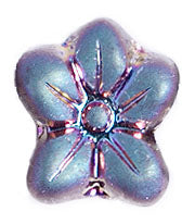 Glass Bead Flower 12x14mm Strung Transparent