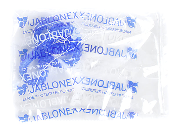 Glass Cupped Flower 8mm Strung Center Hole Transparent