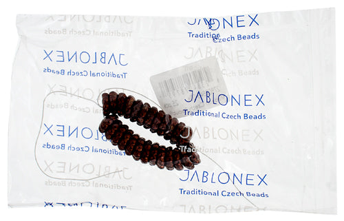 Glass Bead Flower 11mm Strung Center Hole Bronze