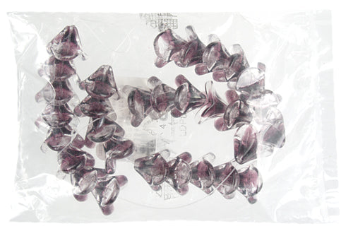 Bell Flower 14x16mm Crystal/Amethyst Two-Tone