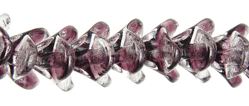 Bell Flower 14x16mm Crystal/Amethyst Two-Tone