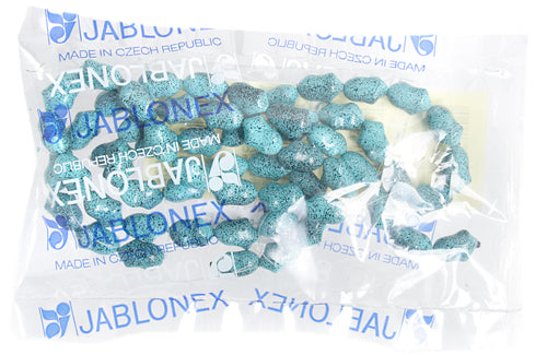 Glass Bead Bell Flower 13x9mm Turquoise Matrix
