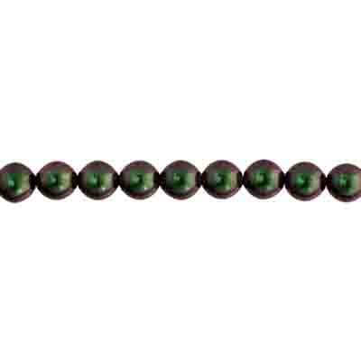 Glass Round Beads Metallic