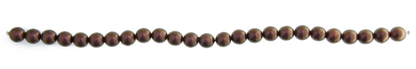 Glass Round Beads Metallic 