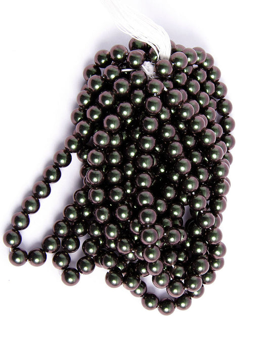 Glass Round Beads Metallic 