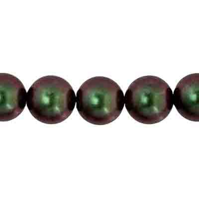 Glass Round Beads Metallic