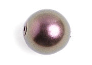 Glass Round Beads Metallic 