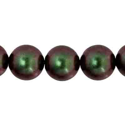 Glass Round Beads Metallic