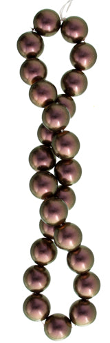 Glass Round Beads Metallic 