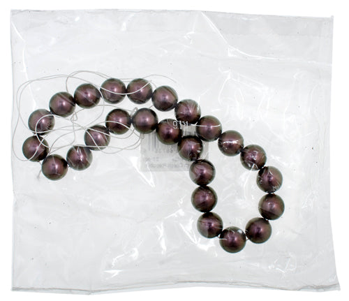 Glass Round Beads Metallic 