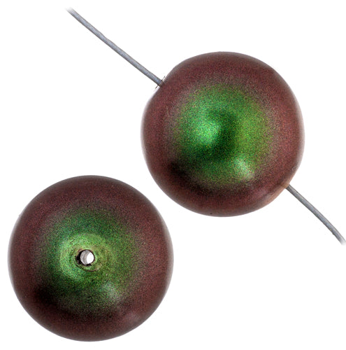 Glass Round Beads Metallic 