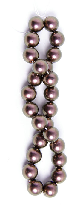 Glass Round Beads Metallic 