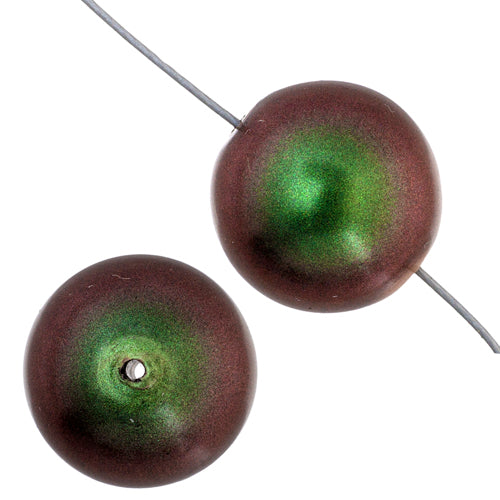Glass Round Beads Metallic 