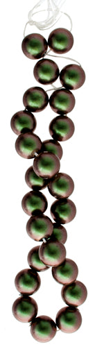 Glass Round Beads Metallic 