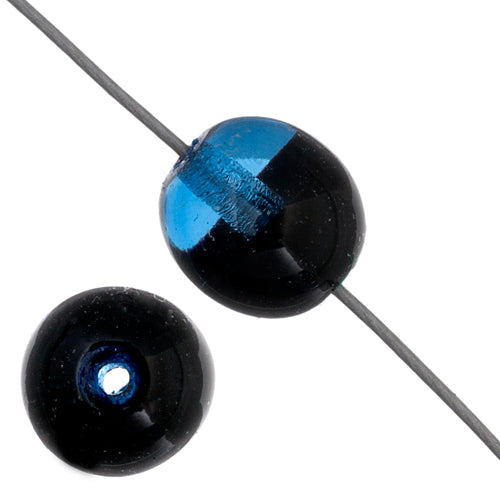 Glass 8mm Two-Tone Round Beads Strung