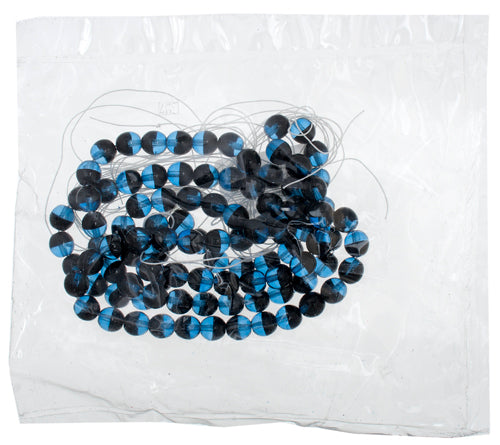 Glass 8mm Two-Tone Round Beads Strung