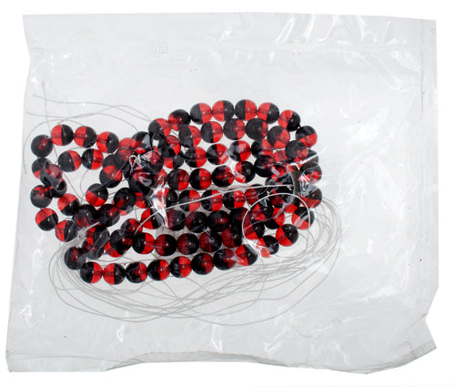Glass 8mm Two-Tone Round Beads Strung