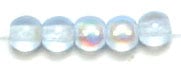 Glass 3mm Round Bead Strung 300 Pieces Aurora Borealis