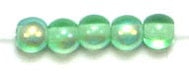 Glass 3mm Round Bead Strung 300 Pieces Aurora Borealis