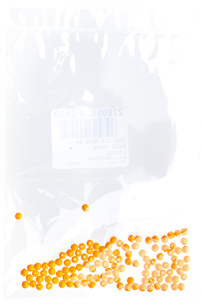 Czech Druk Beads Opaque Orange