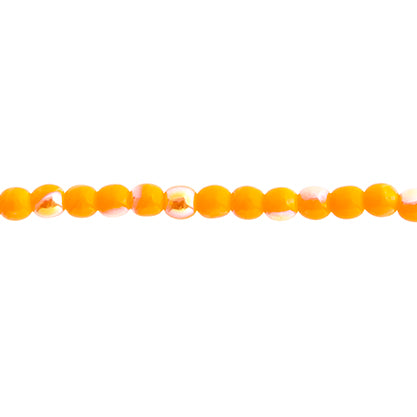 Czech Druk Beads Opaque Orange AB