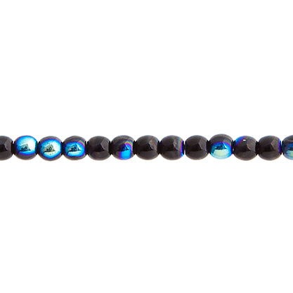 Czech Druk Beads Opaque Jet AB