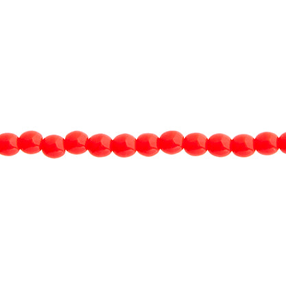 Czech Druk Beads Opaque Red