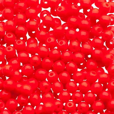 Czech Druk Beads Opaque Red