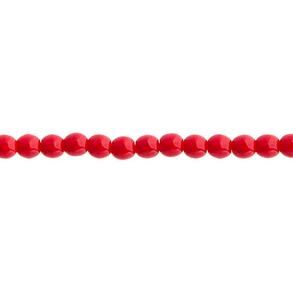 Czech Druk Beads Opaque Dark Red