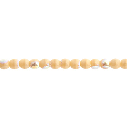 Czech Druk Beads Opaque Ivory AB
