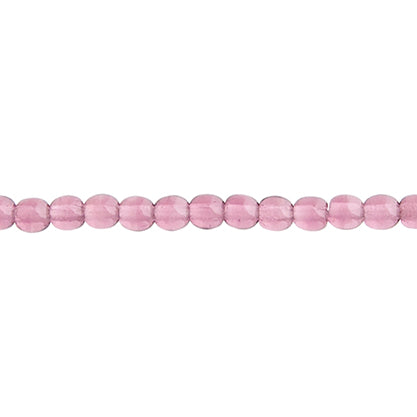 Czech Druk Beads Transparent Amethyst