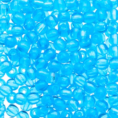 Czech Druk Beads Transparent Aqua