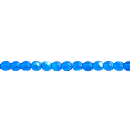 Czech Druk Beads Transparent Capri Blue AB
