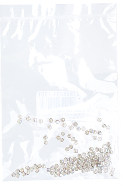 Czech Druk Beads Transparent Black Diamond AB