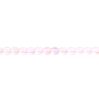 Czech Druk Beads Transparent Rose AB