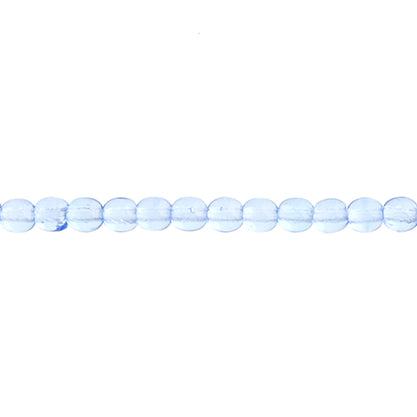 Czech Druk Beads Transparent Light Sapphire