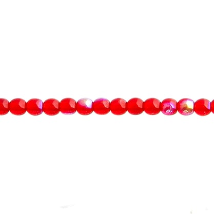 Czech Druk Beads Transparent Siam AB