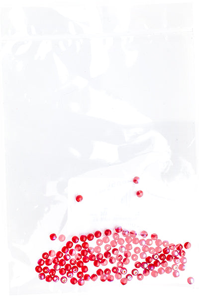 Czech Druk Beads Transparent Siam AB