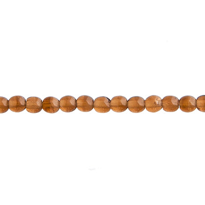 Czech Druk Beads Transparent Smoked Topaz