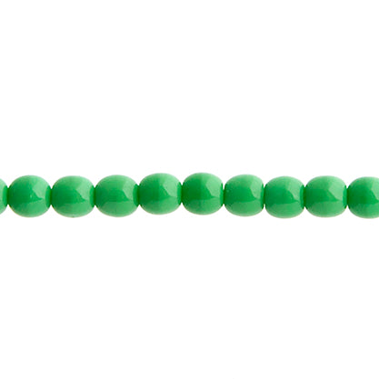 Czech Druk Beads Opaque Green
