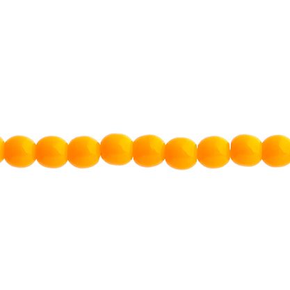 Czech Druk Beads Opaque Orange