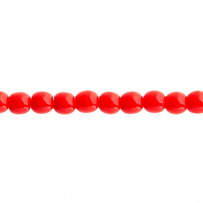 Czech Druk Beads Opaque Red