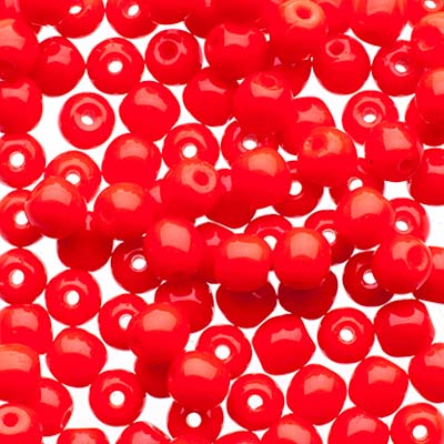 Czech Druk Beads Opaque Red