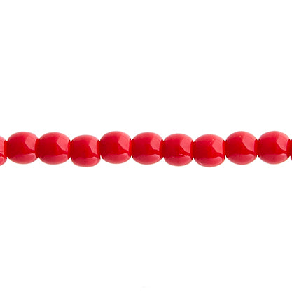 Czech Druk Beads Opaque Dark Red