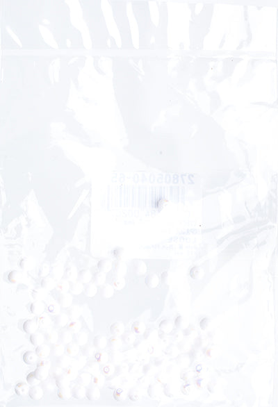 Czech Druk Beads Opaque Chalk White AB